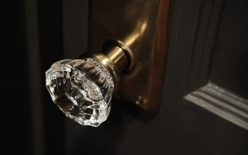 Graceful architectural details and crystal accessories in an elegant home