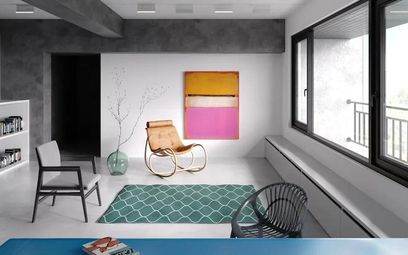 Beautifully color-coordinated interior showing masterful palette selection