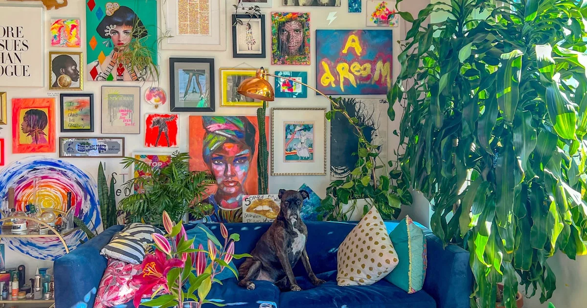 Beautifully painted interior with accent wall and coordinated decor