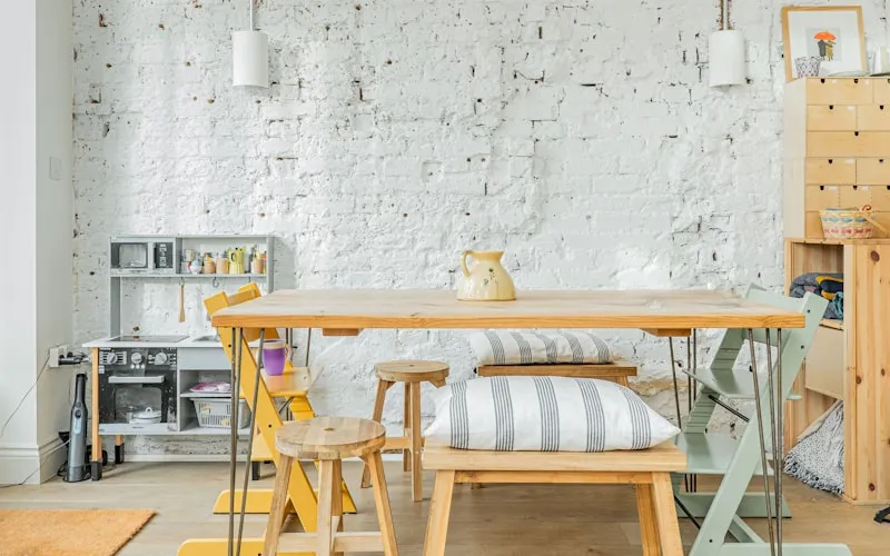 Minimalist wooden dining set showcasing Japandi form-meets-function furniture design