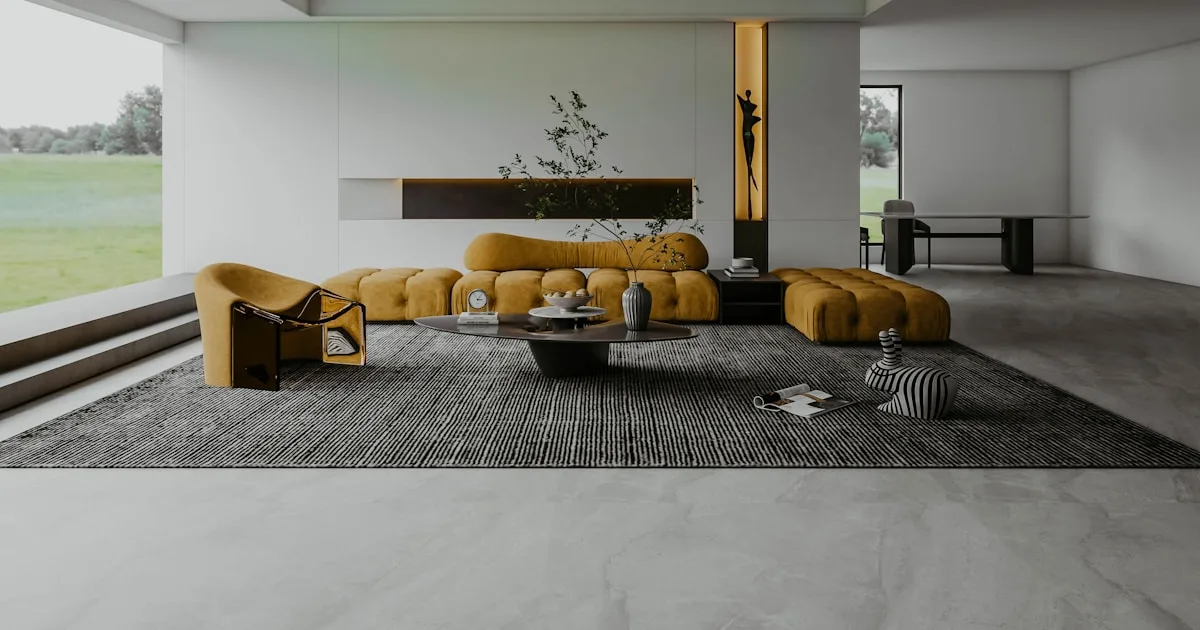 Modern classic interior with elegant furniture and clean lines