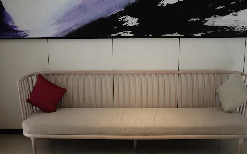 Elegant modern classic living room with neutral tones and refined furnishings