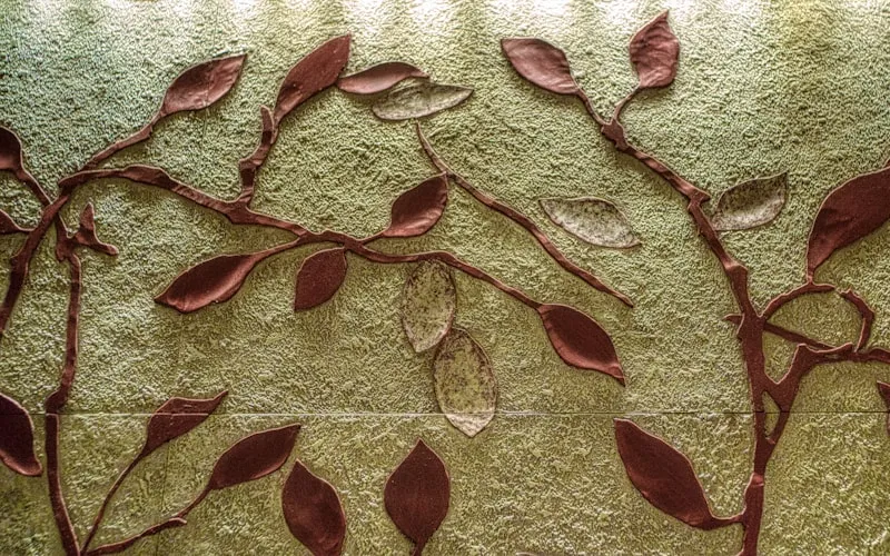 Organic interior palette featuring rattan, jute, and linen natural textures